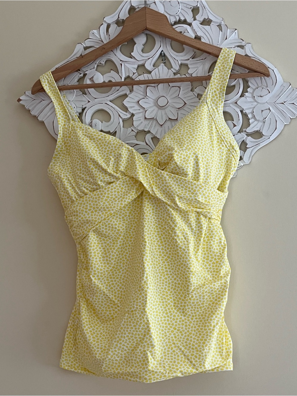 Lands' End Yellow Tankini Swim Top NWT